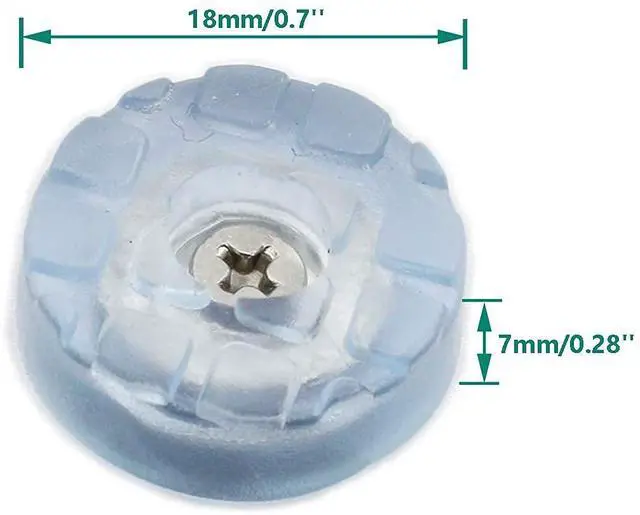 Alt view image 3 of 7 - 20 PCS Transparent Round Furniture Pads,Non Slip Non Skid Furniture Feet for Table,Desk,Chair,Sofa Leg,Noise Canceling Heavy Duty Furniture Sliders,Furniture Cups to Protect Hardwood Floors (18x7mm)