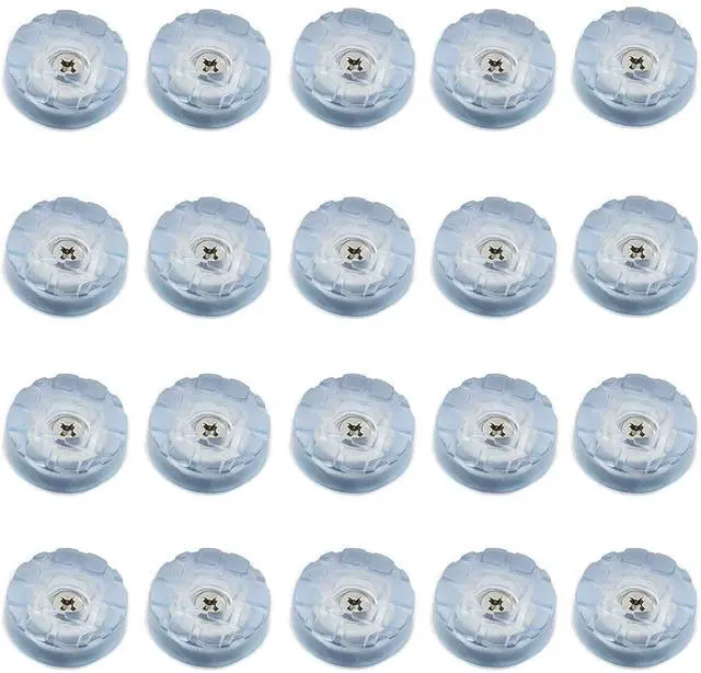 Alt view image 5 of 7 - 20 PCS Transparent Round Furniture Pads,Non Slip Non Skid Furniture Feet for Table,Desk,Chair,Sofa Leg,Noise Canceling Heavy Duty Furniture Sliders,Furniture Cups to Protect Hardwood Floors (18x7mm)