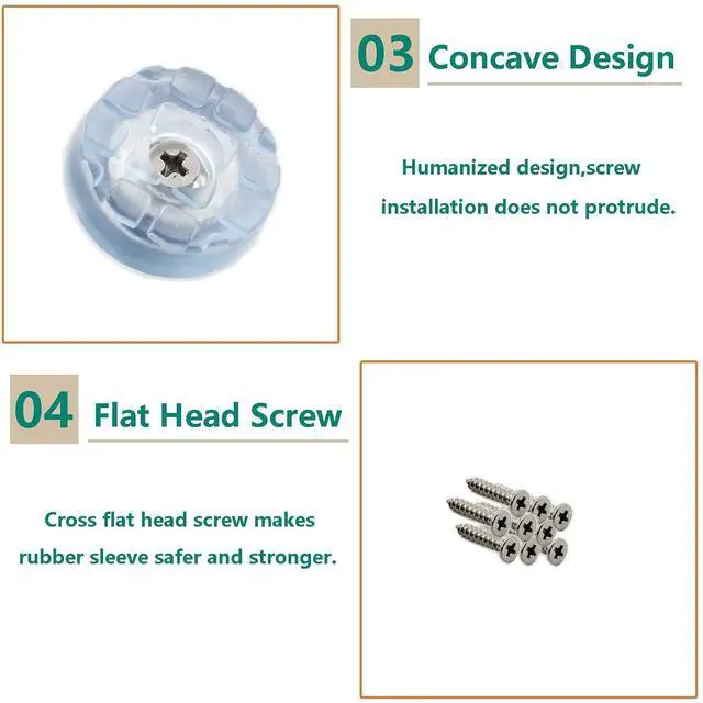 Alt view image 7 of 7 - 20 PCS Transparent Round Furniture Pads,Non Slip Non Skid Furniture Feet for Table,Desk,Chair,Sofa Leg,Noise Canceling Heavy Duty Furniture Sliders,Furniture Cups to Protect Hardwood Floors (18x7mm)