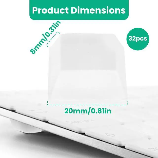 Alt view image 2 of 7 - 32 Pcs Square Self Adhesive Feet Non Slip Furniture Pads (20mm)