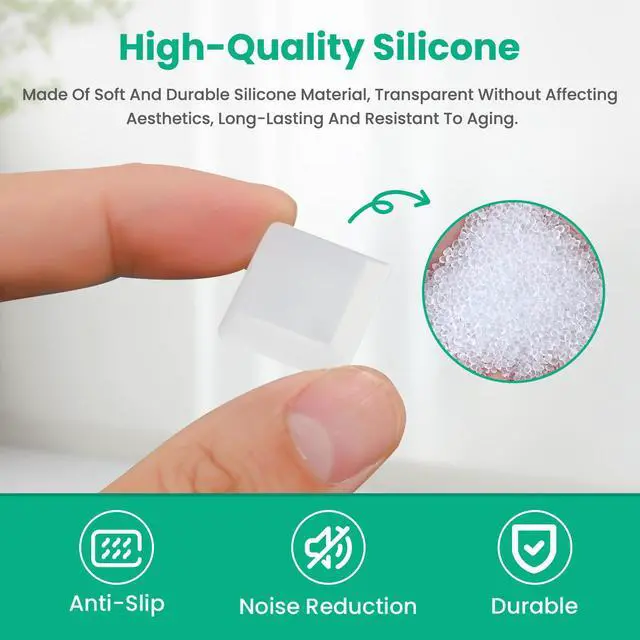 Alt view image 3 of 7 - 32 Pcs Square Self Adhesive Feet Non Slip Furniture Pads (20mm)