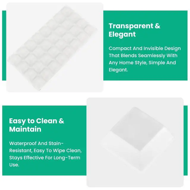Alt view image 5 of 7 - 32 Pcs Square Self Adhesive Feet Non Slip Furniture Pads (20mm)