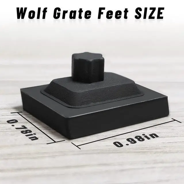 Alt view image 5 of 7 - 826885 Stove Grate Rubber Feet Replacement for Wolf CG Series Gas Cooktop Range Burner Grate Pad Rubber Support Bumpers Parts, Fit for Wolf Cooktop CG304T/S CG304P/S CG365P/S CG365T/S (6 Pack)