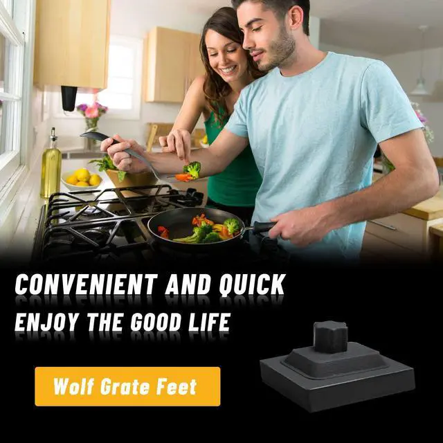 Alt view image 7 of 7 - 826885 Stove Grate Rubber Feet Replacement for Wolf CG Series Gas Cooktop Range Burner Grate Pad Rubber Support Bumpers Parts, Fit for Wolf Cooktop CG304T/S CG304P/S CG365P/S CG365T/S (6 Pack)