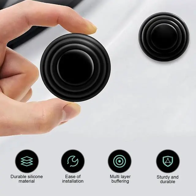 Alt view image 4 of 6 - 20PCS Car Door Shock Absorber Pad, Silicone Door Edge Guard Bumper Cushion Gasket, Self Adhesive Cars Side Edge Strike Protector, Universal Doors Soundproof Shock Absorber Crash Cushion