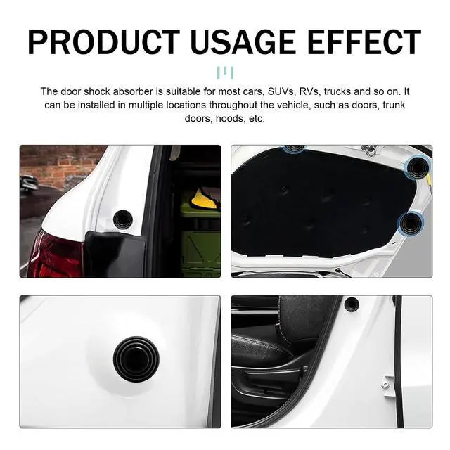 Alt view image 3 of 6 - 20PCS Car Door Shock Absorber Pad, Silicone Door Edge Guard Bumper Cushion Gasket, Self Adhesive Cars Side Edge Strike Protector, Universal Doors Soundproof Shock Absorber Crash Cushion