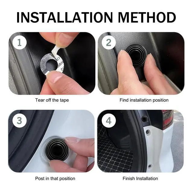 Alt view image 6 of 6 - 20PCS Car Door Shock Absorber Pad, Silicone Door Edge Guard Bumper Cushion Gasket, Self Adhesive Cars Side Edge Strike Protector, Universal Doors Soundproof Shock Absorber Crash Cushion