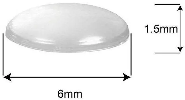 Alt view image 2 of 7 - Small Door Bumpers Self-Adhesive Clear Rubber Feet Tiny Bumpons 1/4" Diameter X 1/16" Thick 200 Pack