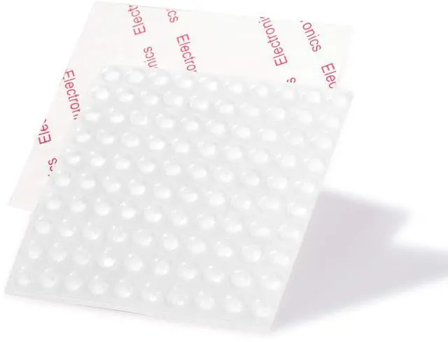 Alt view image 6 of 7 - Small Door Bumpers Self-Adhesive Clear Rubber Feet Tiny Bumpons 1/4" Diameter X 1/16" Thick 200 Pack