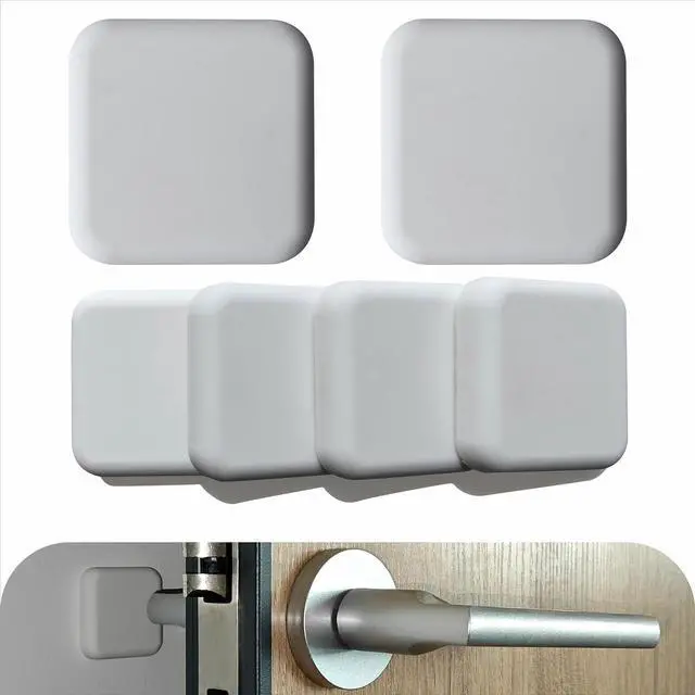 Main image of 1.77'' Door stoppers Wall White 6 Pack Silicone Door Bumpers Self-Adhesive Door Knob Guard Wall Shield Protect Wall Surface for Home Office