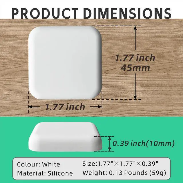 Alt view image 2 of 6 - 1.77'' Door stoppers Wall White 6 Pack Silicone Door Bumpers Self-Adhesive Door Knob Guard Wall Shield Protect Wall Surface for Home Office