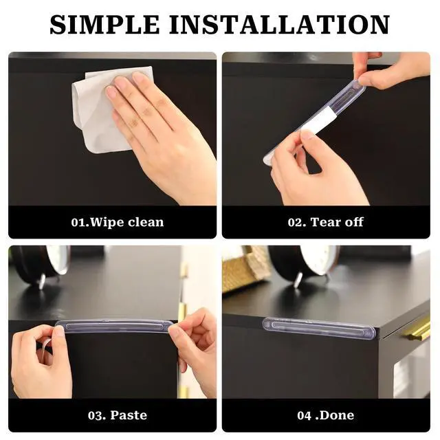 Alt view image 4 of 7 - Rubber Chair Wall Protector from Chair Back, 6 Pack Clear Furniture Bumpers Silicone Cabinet Door Bumper Adhesive Wall Protector Bumpers for Shower Doors, Drawers, Car Doors, Toilet Lids