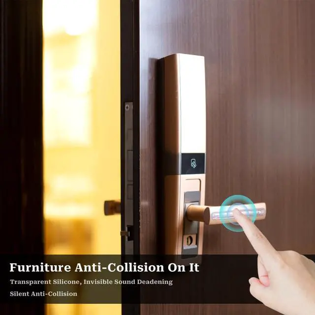 Alt view image 7 of 7 - Rubber Chair Wall Protector from Chair Back, 6 Pack Clear Furniture Bumpers Silicone Cabinet Door Bumper Adhesive Wall Protector Bumpers for Shower Doors, Drawers, Car Doors, Toilet Lids