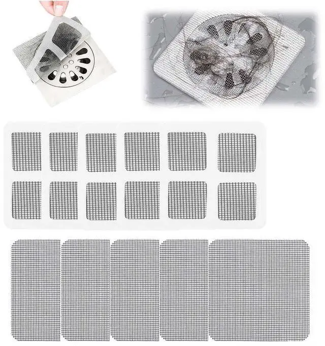 Main image of 2026 New Disposable Shower Drain Hair Catcher - Square Screen Bathroom Floor Drain Protector (10pcs)