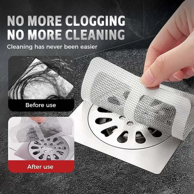 Alt view image 5 of 7 - 2026 New Disposable Shower Drain Hair Catcher - Square Screen Bathroom Floor Drain Protector (10pcs)