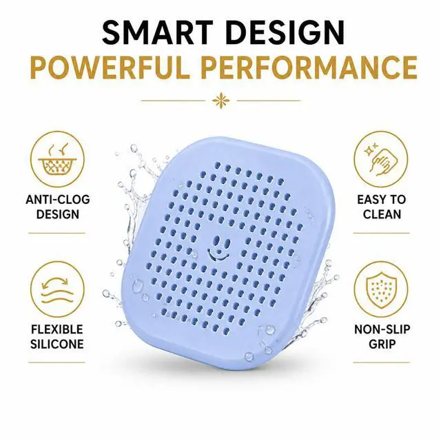Alt view image 3 of 7 - 3-Pack Silicone Drain Hair Catcher, Shower Drain Protector and Hair Stopper with Suction Cups, Universal Fit for Bathroom, Bathtub, and Kitchen (Mutli-Color)