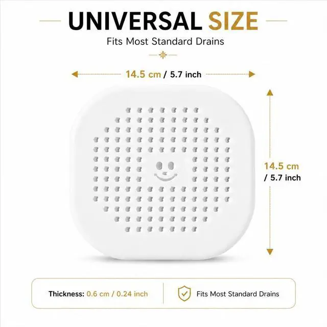 Alt view image 4 of 7 - 3-Pack Silicone Drain Hair Catcher, Shower Drain Protector and Hair Stopper with Suction Cups, Universal Fit for Bathroom, Bathtub, and Kitchen (Mutli-Color)