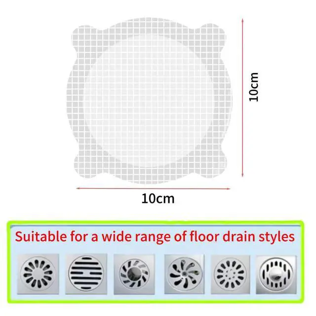 Alt view image 2 of 6 - 50 Pack Disposable Shower Drain Hair Catcher Shower Drain Hair Collector Drain Hair Catcher for Bathroom Bathtub Kitchen Sink Shower Filter Drain Hair Blocker Prevent Clogs