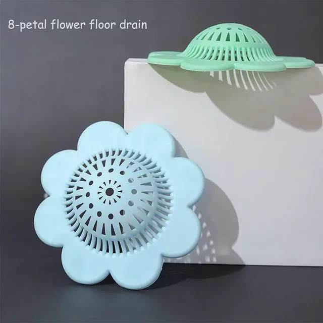 Alt view image 2 of 7 - 4PCS Drain Hair Catcher Shower Drain Covers Durable Silicone Hair Stopper,Bathtub and Shower Drain Protectors for Bathroom Bathtub and Kitchen