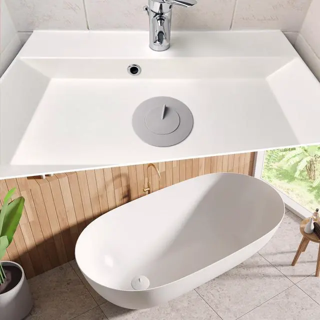 Alt view image 7 of 7 - Bathtub Stopper,3pcs 2-in-1 Bathtub Drain Hair Catcher,Silicone Kitchen Bathroom Shower Water Strainer Protectors,Universal Flat Suction Shower Drain Cover,Washbasin Drain Stopper (Black)