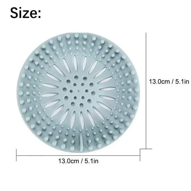 Alt view image 2 of 5 - Shower Drain Hair Catcher, Bathroom Sink Drain Strainers, Durable Silicone Hair Stopper, Drain Cover Strainer to Catch Hair Easy to Install and Clean Suit for Bathtub Kitchen Sink Shower Floor (4Pcs)