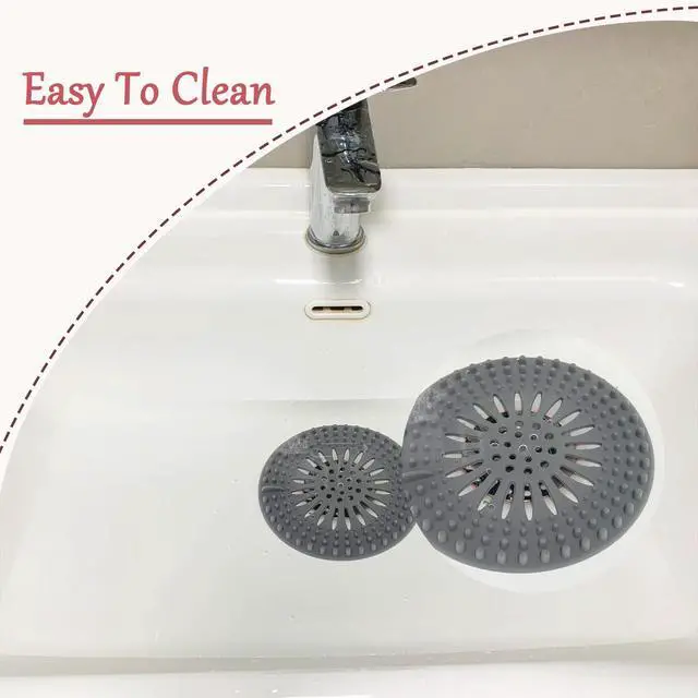 Alt view image 6 of 7 - Bathroom Sink Drain Strainers, Hair Catcher Shower Drain Covers Protector - Flexible TPR Material, Multi-Color for Tub Shower Sink, 6 Pack
