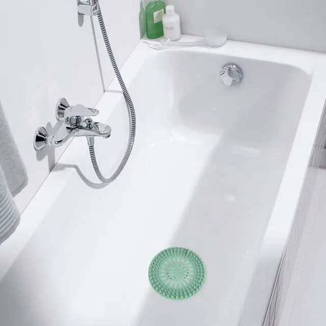 Alt view image 7 of 7 - Bathroom Sink Drain Strainers, Hair Catcher Shower Drain Covers Protector - Flexible TPR Material, Multi-Color for Tub Shower Sink, 6 Pack