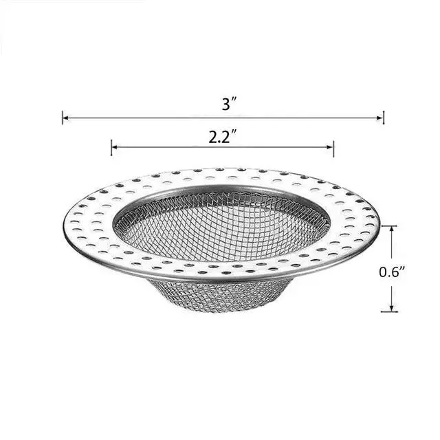 Alt view image 2 of 5 - Shower Drain Hair Catcher, Shower Drain Basket, Easy to Clean Stainless Steel Mesh Hair Trap, Reusable Anti-Clog Drain Strainer Filter for Bathroom Sink, Shower & Tub, Fits 3-Inch Inner Diameter Holes