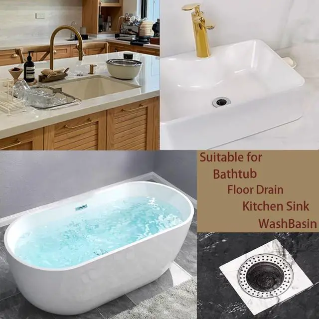 Alt view image 4 of 5 - Shower Drain Hair Catcher, Shower Drain Basket, Easy to Clean Stainless Steel Mesh Hair Trap, Reusable Anti-Clog Drain Strainer Filter for Bathroom Sink, Shower & Tub, Fits 3-Inch Inner Diameter Holes