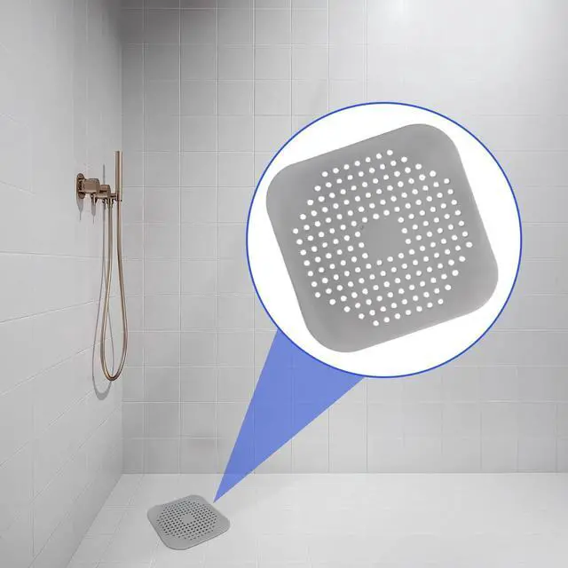 Alt view image 7 of 7 - Bathtub Drain Hair Catcher 4 Pack, Silicone Stopper with Suction Cup