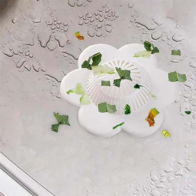 Alt view image 4 of 5 - Hair Catcher Silicone Hair Stopper Shower Drain Covers with Suction Cups Suit for Bathroom Bathtub and Kitchen 1 Pack