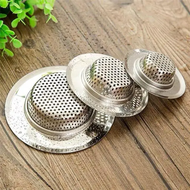 Alt view image 7 of 7 - Drain Hair Catcher,Drain Stoper,Shower Drain Cover for Bathtub, Kitchen Sink Strainer, Stainless Steel Bathroom Sink, Drain Stopper with (4 PCS,White,2.7 in)