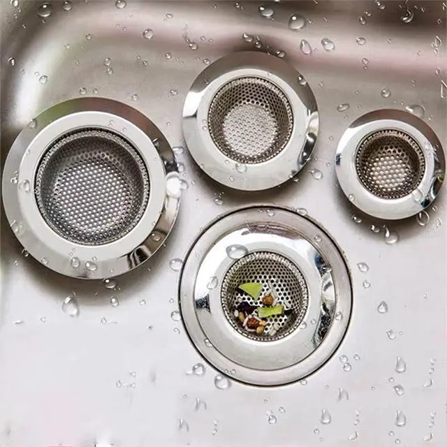 Alt view image 5 of 7 - Drain Hair Catcher,Drain Stoper,Shower Drain Cover for Bathtub, Kitchen Sink Strainer, Stainless Steel Bathroom Sink, Drain Stopper with (4 PCS,White,2.7 in)