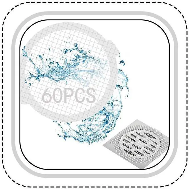 Main image of 60PCS Disposable Drain Hair Catcher Shower Mesh Stickers- Prevent Clogs