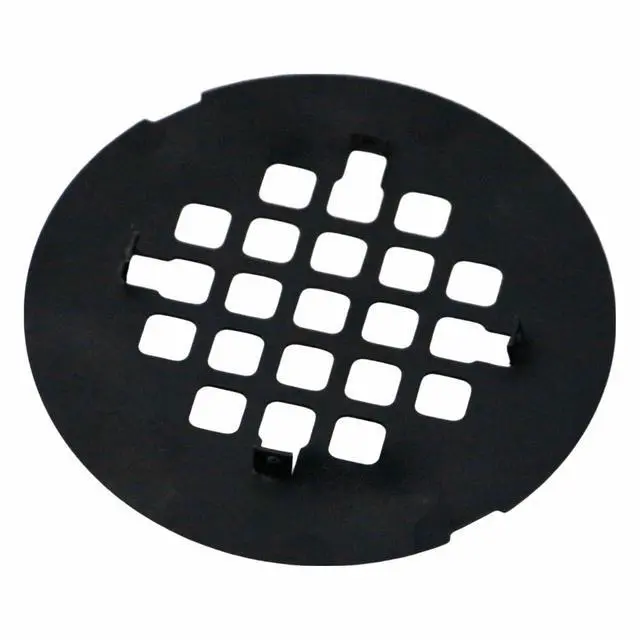 Alt view image 6 of 6 - Oil Rubbed Bronze Snap-in Shower Drain Cover, 4-1/4" OD Round Grid
