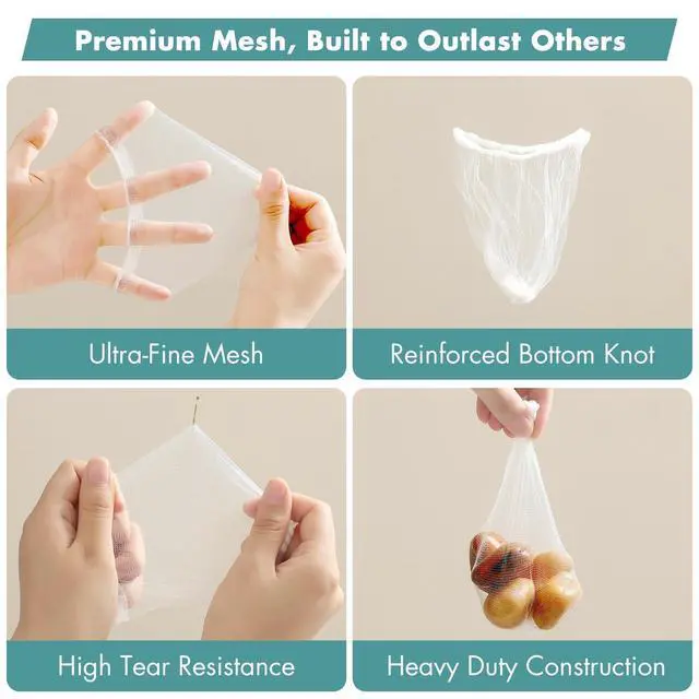 Alt view image 5 of 6 - 200 Pack Disposable Drain Covers for Sourdough, Kitchen Mesh Sink Strainer Bags, Anti-Clog Drain Catchers for Food Scraps, Coffee Grounds & Hair, Kitchen & Bathroom