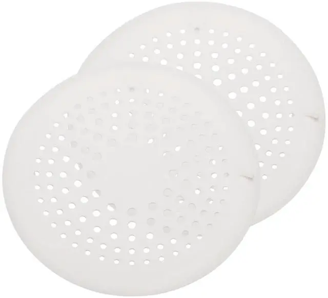 Main image of Pcs Shower Silicone Drain Cover, 5.9 Inch Shower Hair Catcher Drain Cover for Shower Room Bathtubs Kitchen Sink Laundry Room, White(Round)