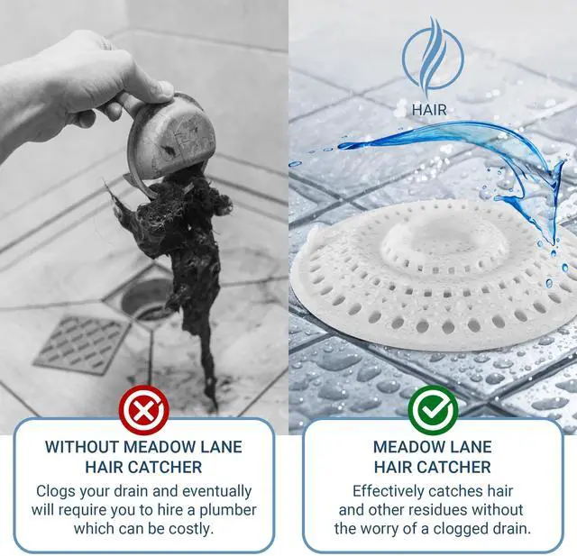 Alt view image 5 of 7 - Self-Sealing Hair Catcher for Multiple Drain Sizes, White (1 Pack)