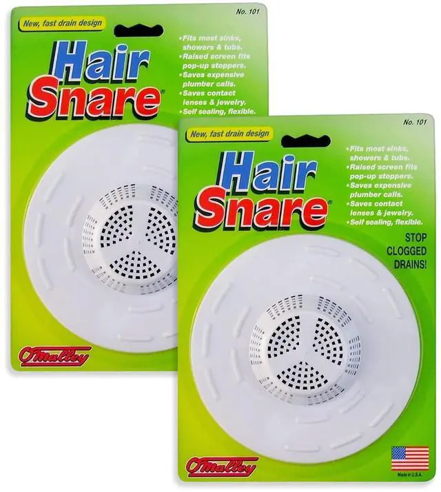 Main image of Hair Snare Drain Cover Universal - White (2 Pack)