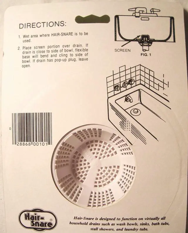 Alt view image 2 of 4 - Hair Snare Drain Cover Universal - White (2 Pack)