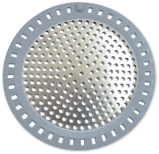 Main image of Drain Hair Catcher, Shower Hair Drain Catcher, Shower Drain Cover, Bathtub Drain Strainer, Tub Hair Catcher, Bathroom Sink Strainer Hair Trap Filter, Bathroom Drain Defender, Flat, Round