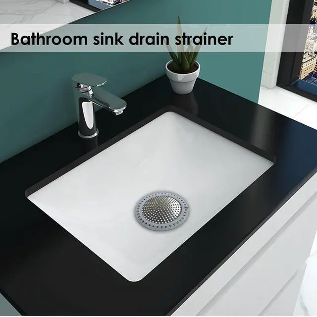 Alt view image 6 of 6 - Drain Hair Catcher, Shower Hair Drain Catcher, Shower Drain Cover, Bathtub Drain Strainer, Tub Hair Catcher, Bathroom Sink Strainer Hair Trap Filter, Bathroom Drain Defender, Flat, Round