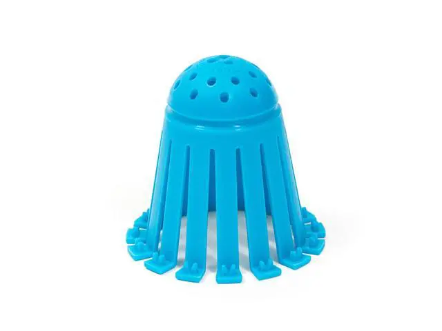 Alt view image 7 of 7 - Toss 21pk Disposable Bath Tub Drain Strainers - Hair Catcher Snare for Shower Bathtub to Prevent Clogged Drains, Traps Human and Pet Hair, One Year Supply (Blue)