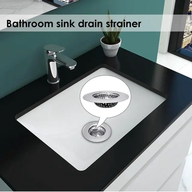 Alt view image 7 of 7 - Bathtub Drain Strainer - 2.79 Inch Hair Catcher, Stainless Steel Shower Drain Cover, Bathroom Sink Strainer Filter Basket, Tub Drain Strainer, Hair Stopper