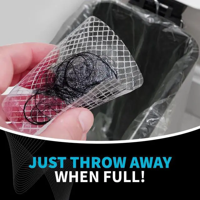 Alt view image 4 of 7 - 26 Pack Square Disposable Drain Cover - Hair Catcher Mesh Sticker Strainers for Shower Bathtub and Bathroom - Hair Catcher Sticker Drain Protector - Half Year Supply