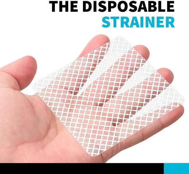 Alt view image 3 of 7 - 26 Pack Square Disposable Drain Cover - Hair Catcher Mesh Sticker Strainers for Shower Bathtub and Bathroom - Hair Catcher Sticker Drain Protector - Half Year Supply