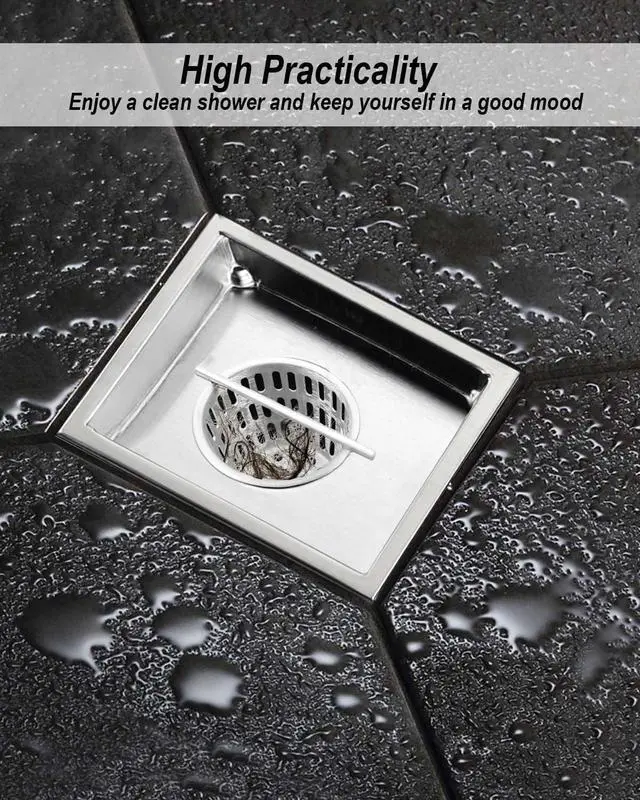 Alt view image 6 of 6 - 2Pcs 2 Inch Hair and Debris Strainer, Shower Drain Strainer with 2Pcs Lifting Hook, Stainless Steel Debris Basket Shower Drain Catcher, Hair Catcher for Floor Drain