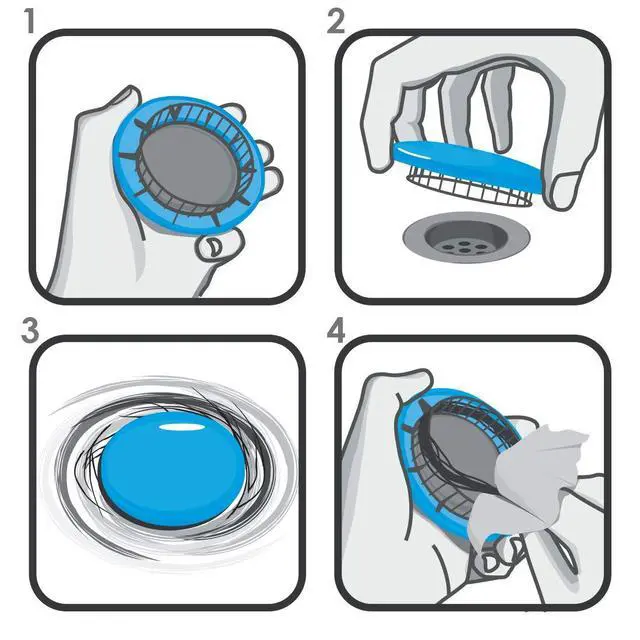 Alt view image 2 of 6 - Tub Flo Stainless Steel Shower Drain Hair Catcher, Hair Stopper for Bathtub and Sink, Easy-Install Drain Filter, Fit for 0.75'' x 2.64" Sink Hole