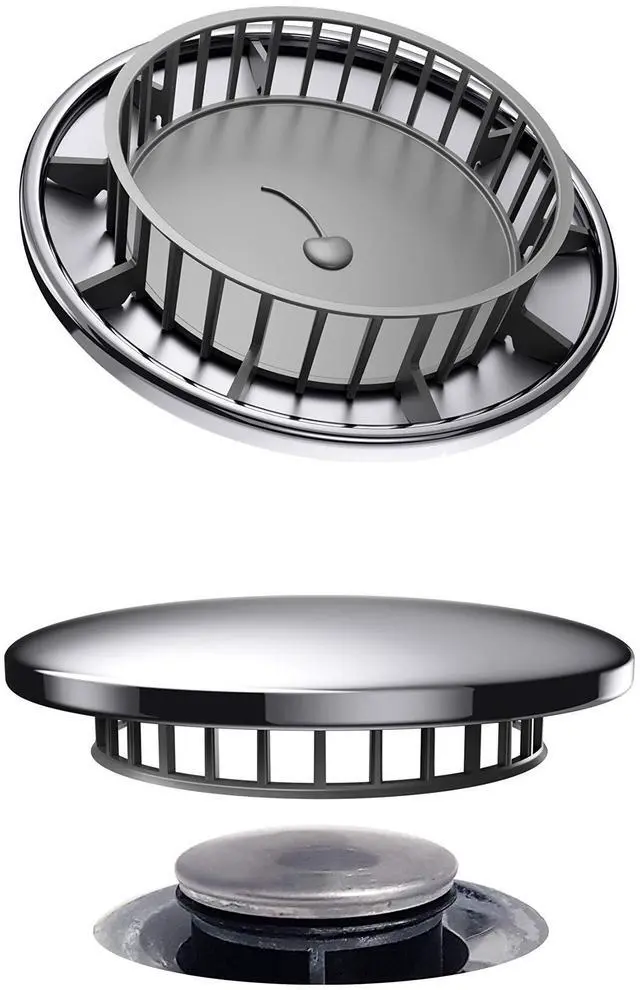 Main image of Tub Flo Stainless Steel Shower Drain Hair Catcher, Hair Stopper for Bathtub and Sink, Easy-Install Drain Filter, Fit for 0.75'' x 2.64" Sink Hole