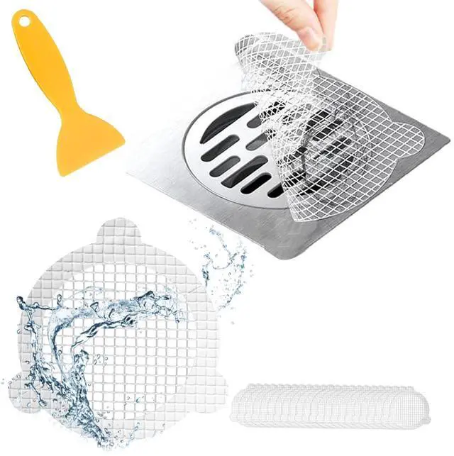 Main image of Disposable Shower Drain Hair Catcher, 3.54 Inches Round, 25 PCS